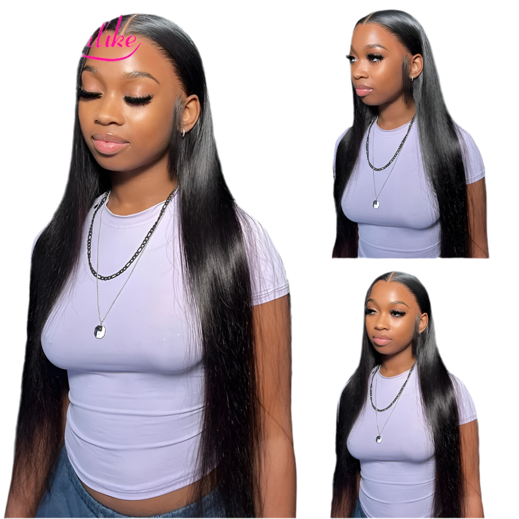 6X6 5x5 4X4 Lace Closure With 30 40 Inch  Bundles With 13x4 Frontal Straight Brazilian