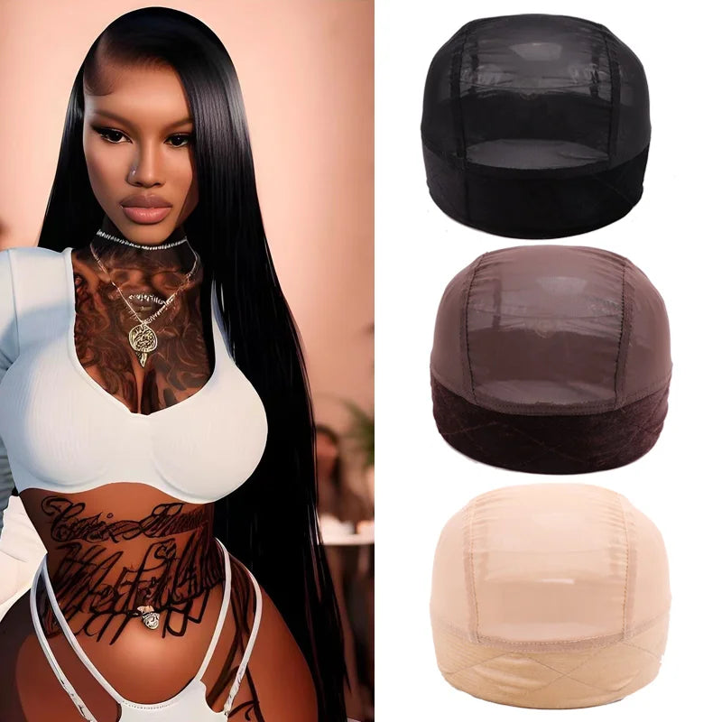 1/2/3Pcs Breathable Wig Grip Cap Velvet Wig Grip And Wig Caps For Wigs Hair Protective Cap With Velvet Edges Scarf For Fix Wigs