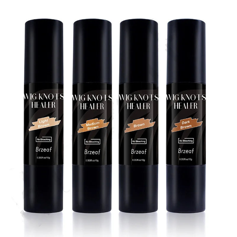 Wig Lace Dyeing Stick with Brush 10G Waterproof Portable Lace Knot Concealer Light Brown Dark Brown Lace Tint adhesives