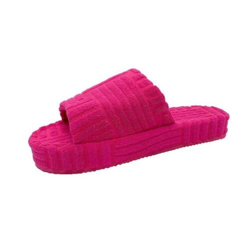 women new home slippers thick-soled warm furry