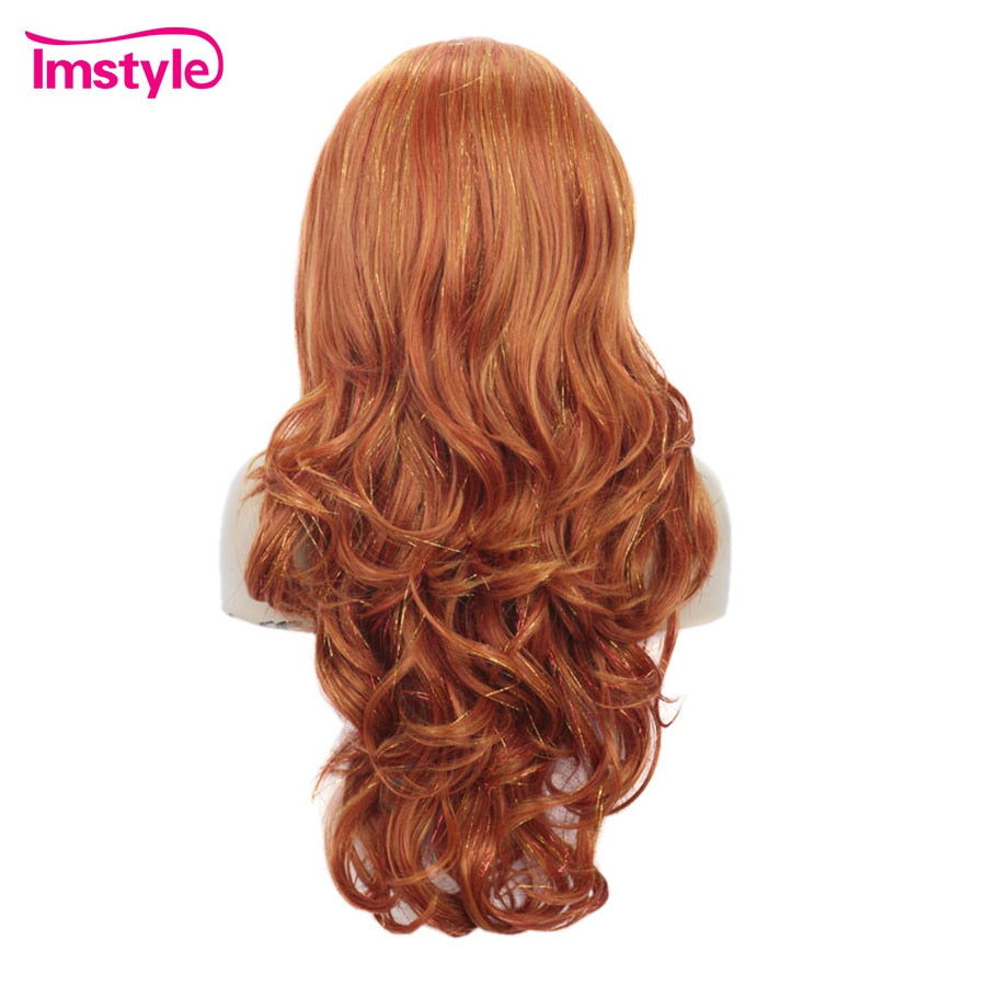 "Tiny"  Ginger Orange Synthetic Wig