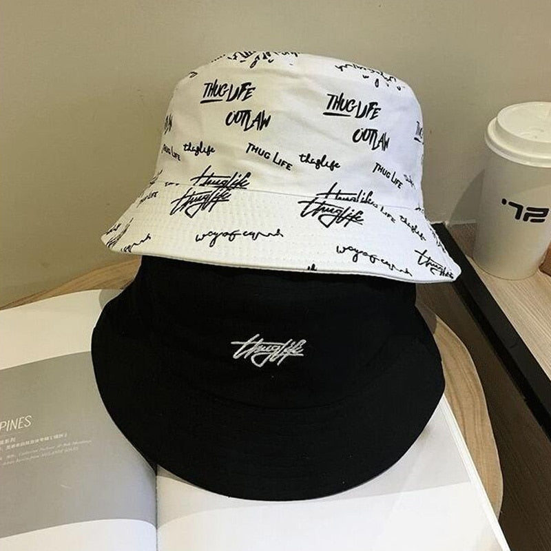 THUG LIFE  Double-sided Bucket Hats