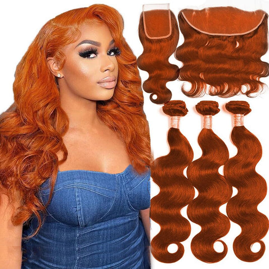 Ginger Colored Bundles With Closure